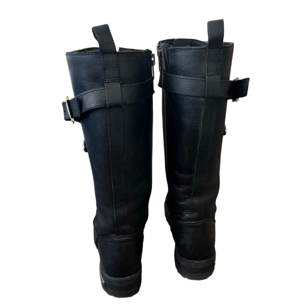 Hot Leathers BTL1005 Ladies 14-inch Black Knee-High Leather Boots - Picture 6 of 8